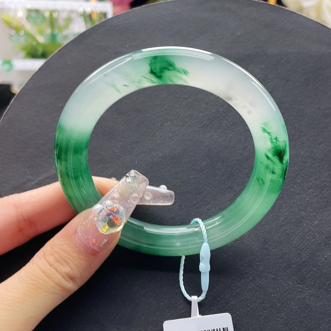 石英质玉（非洲翠）手镯未镶嵌小*58