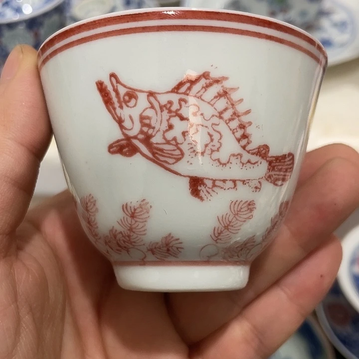陶摆件景德镇陶瓷主人杯1234
