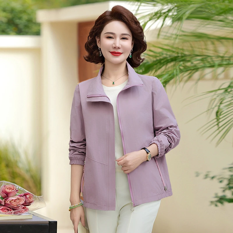 中老年女装短外套2025年春季妈妈装洋气大码气质百搭女士短外套