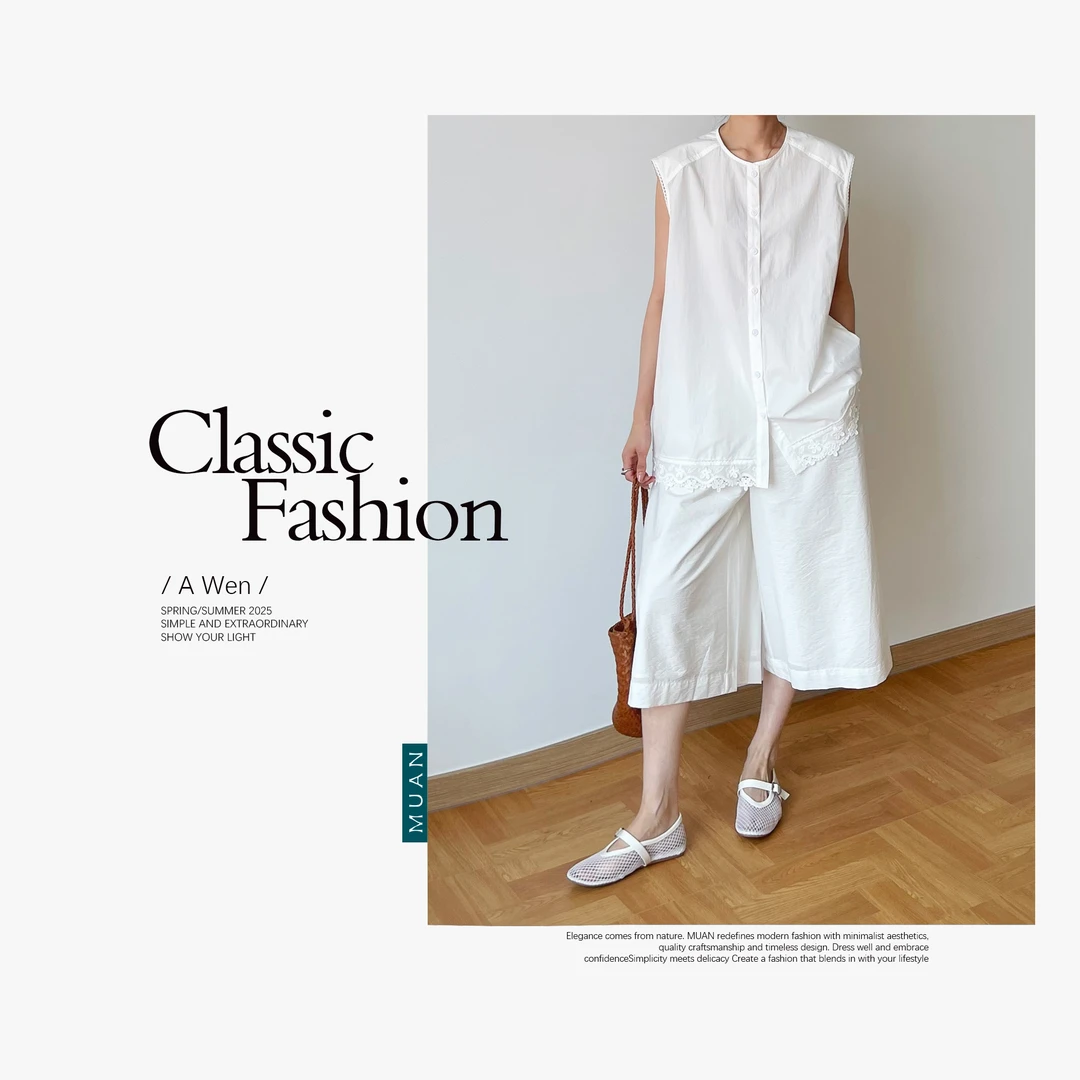 木岸MUAN:《伊莎贝拉马甲》“氧气系列”定制100长绒棉马甲女MJ-F8283