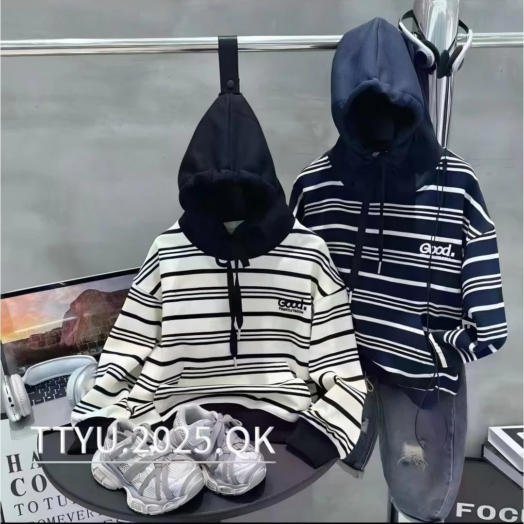 2025秋季新款儿童百搭卫衣男童时尚休闲连帽韩版卫衣