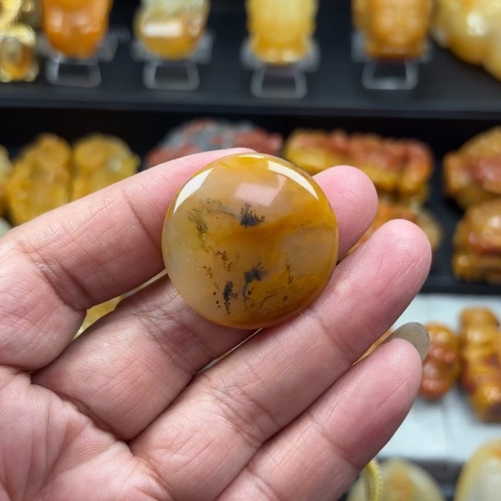 石英质玉（黄龙玉）未镶嵌颈饰