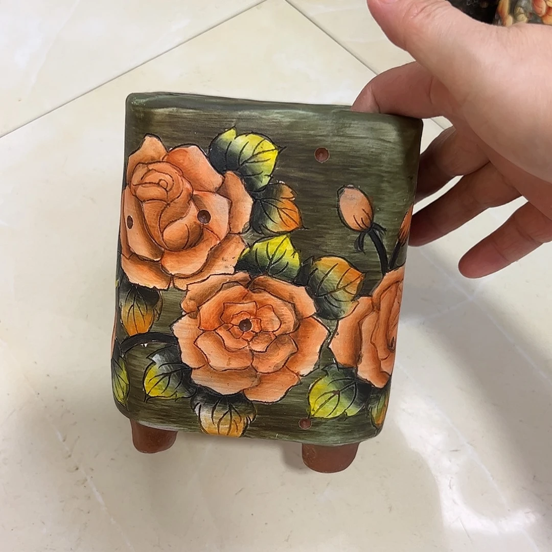 景德镇炫彩手绘口10高14.5