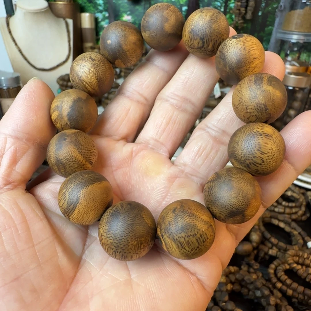 手串沉香1.8白棋原母树圆珠单圈发一