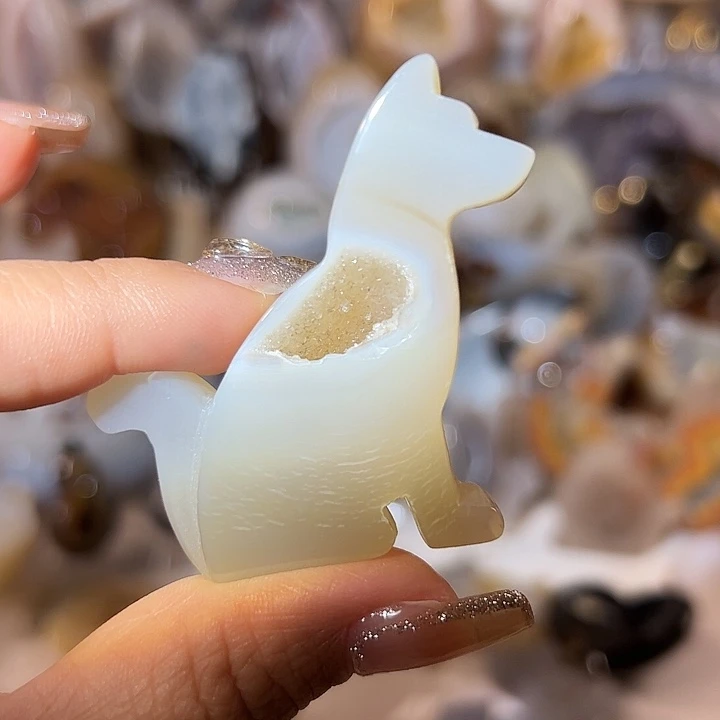 玛瑙/玉髓无未镶嵌狗狗