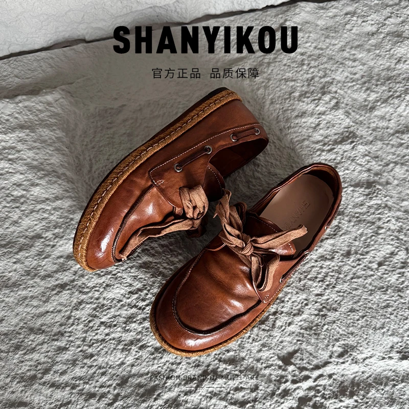 H601-5马皮固特异单鞋帆船渔夫女2025年新款夏季舒适时尚真皮底