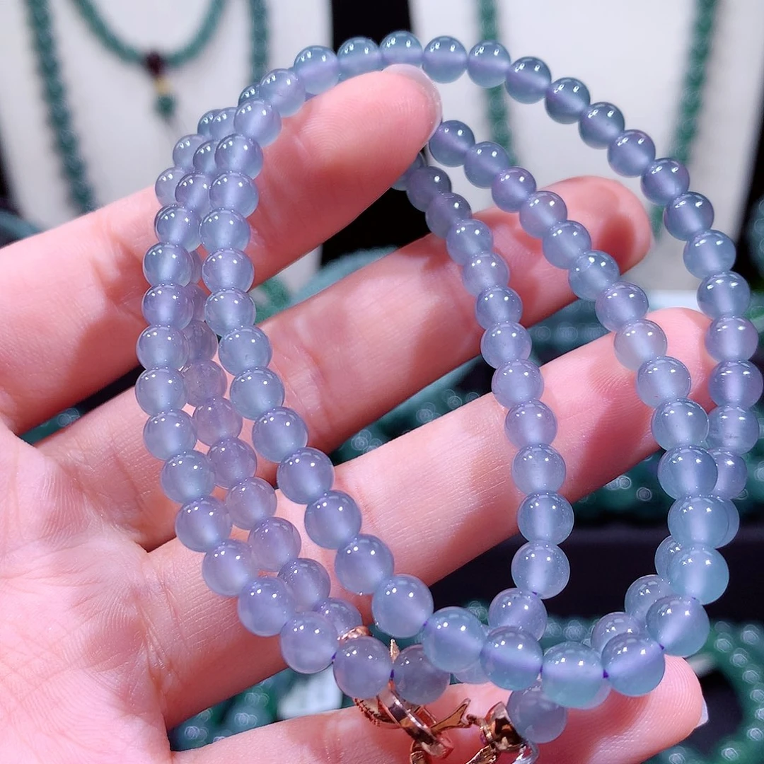 翡翠未镶嵌手链天然a货翡翠项链5.6