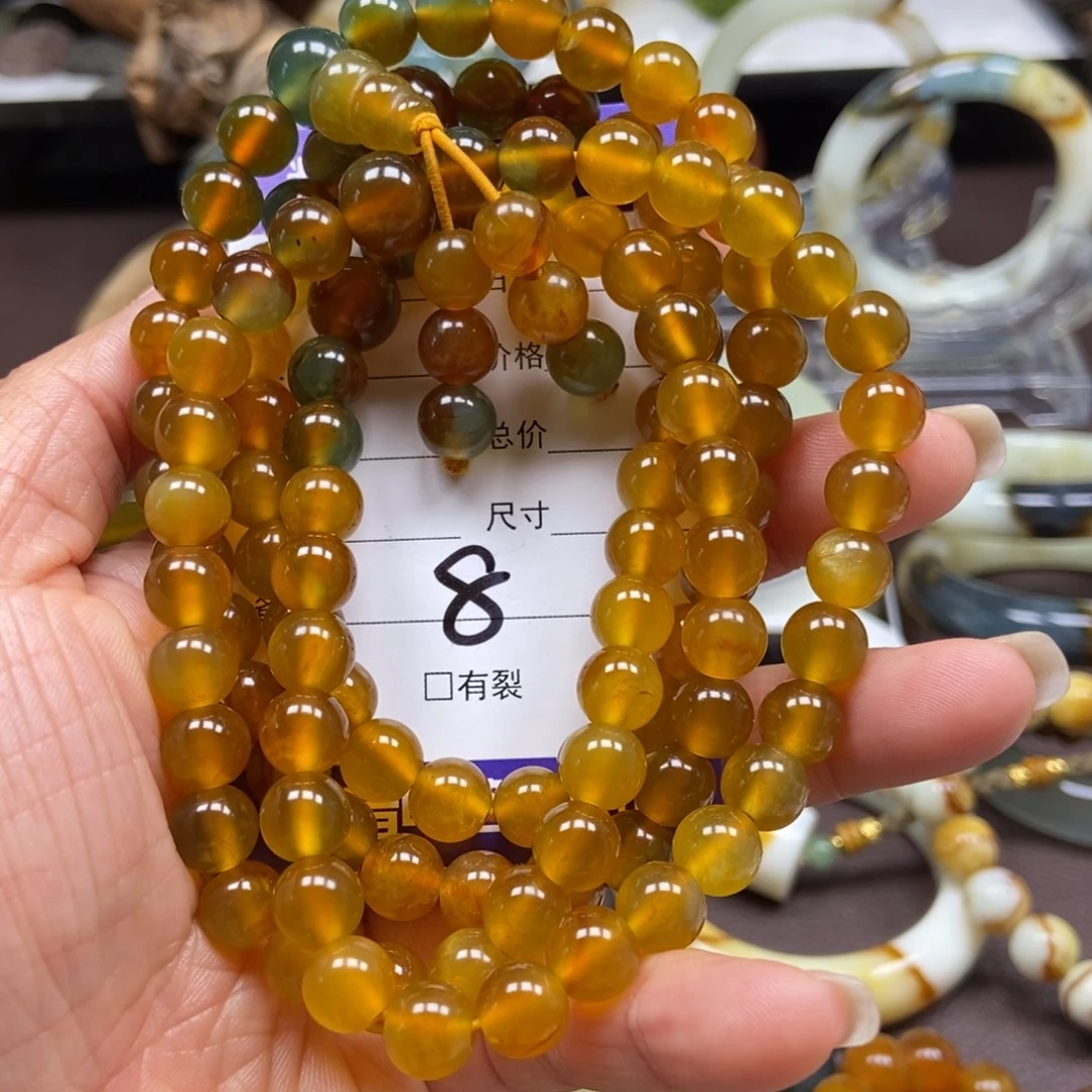 雾***蒙蛇纹石玉未镶嵌颈饰