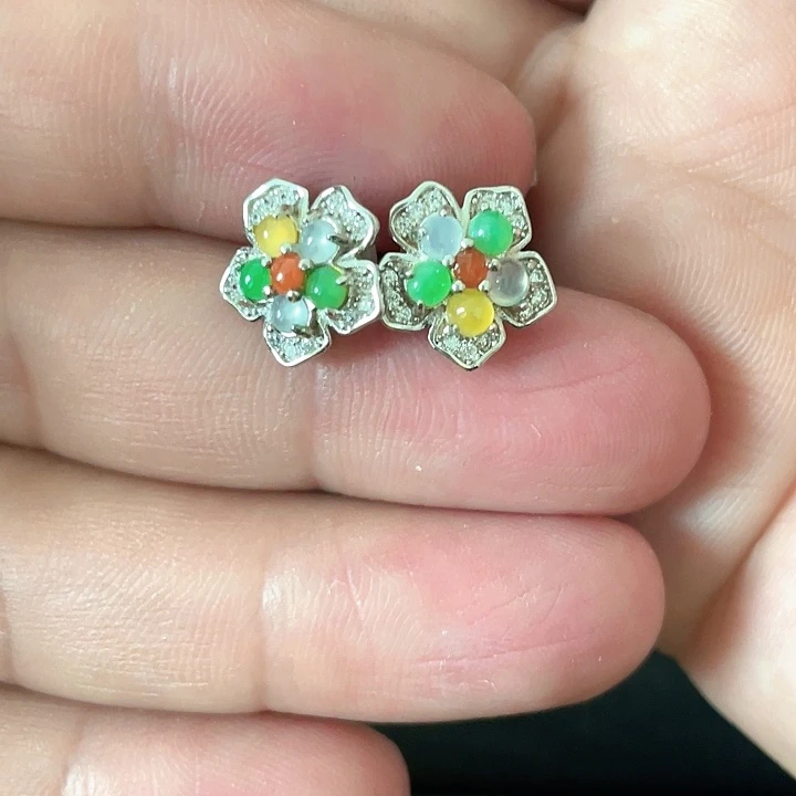 翡翠银S925镶嵌颈饰