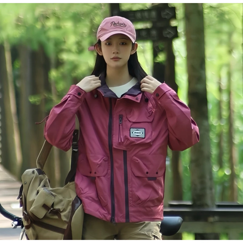 2025秋季新款美式冲锋衣外套男女同款防水户外徒步爬山秋季外套