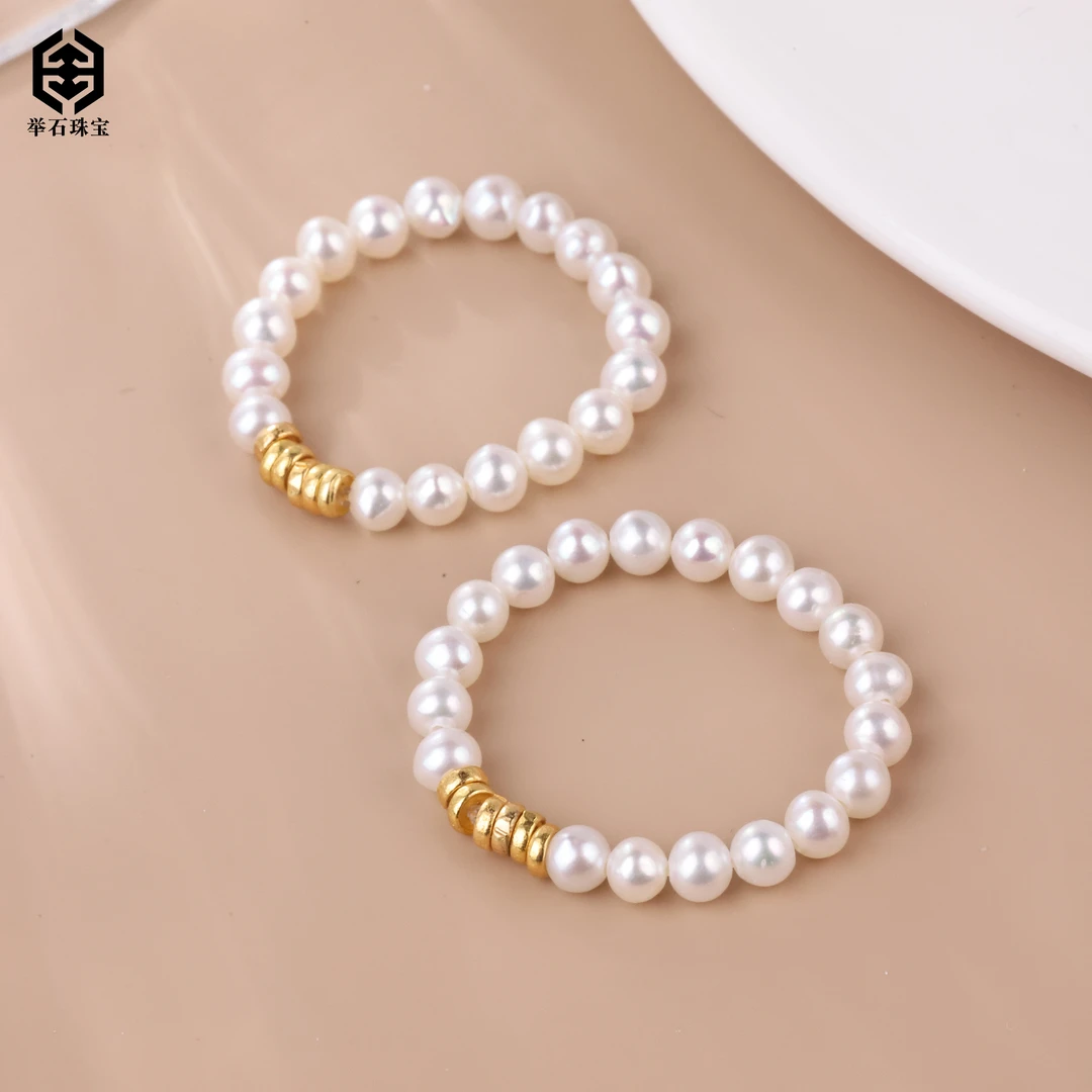 【举石臻品】TH0525-222-746淡水有核珍珠戒指（一件/多样性发）Y
