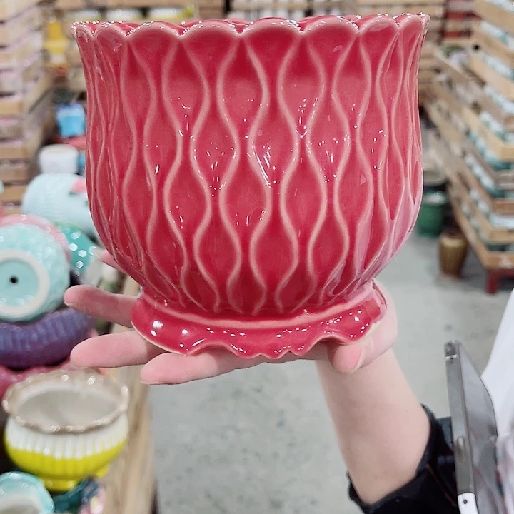 有孔，凑10元包邮陶瓷花盆发货！