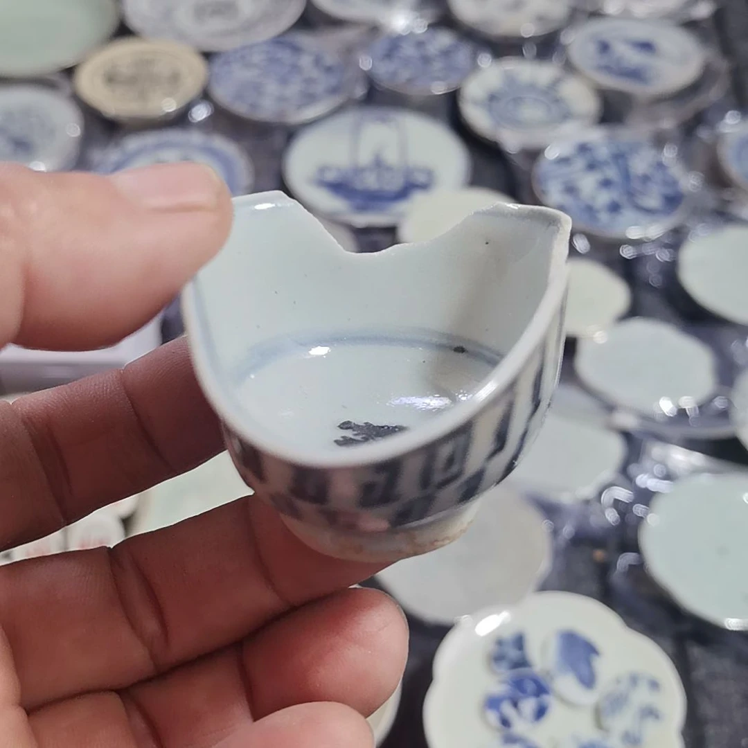 瓷片青花影青杯垫标本全选