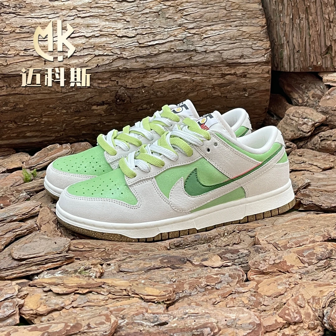 耐克 Dunk定制款青苹果 “85”荧光绿 双勾双鞋带 低帮运动休闲板鞋