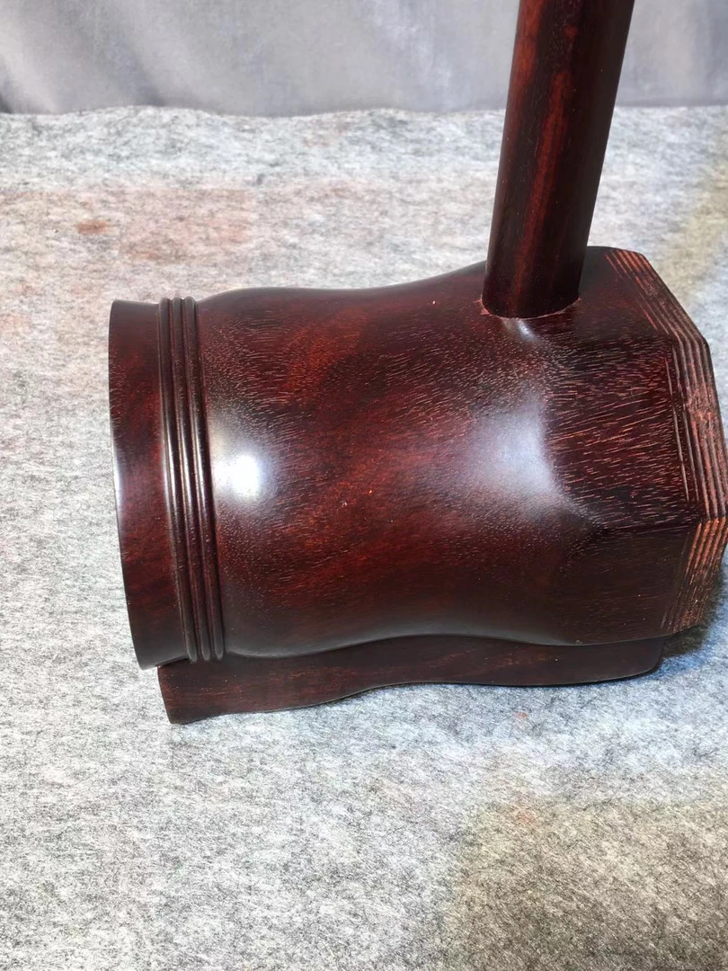 厂家直销小叶紫檀扁圆八角二胡架子沉水料音窗连体