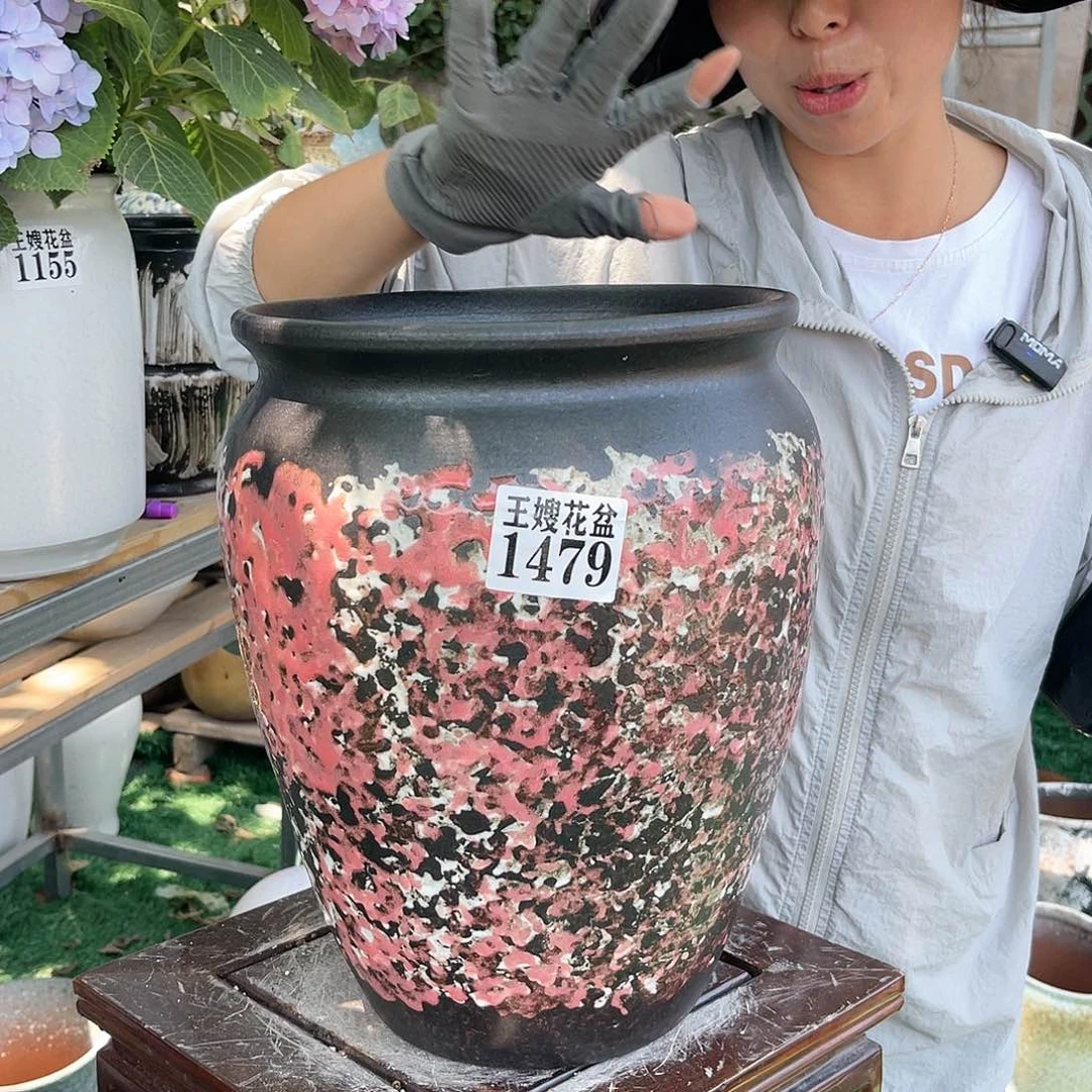 紫砂花盆王嫂花盆直播0529-1470高33口25