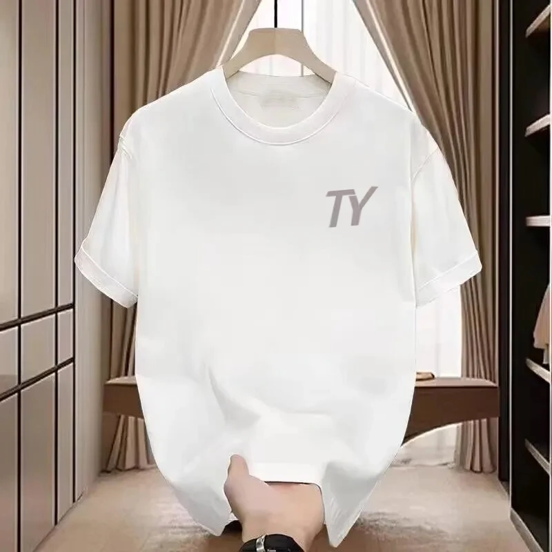 潮牌新款短袖百搭时尚夏季时尚圆领t恤运动【260克重磅新疆百棉】