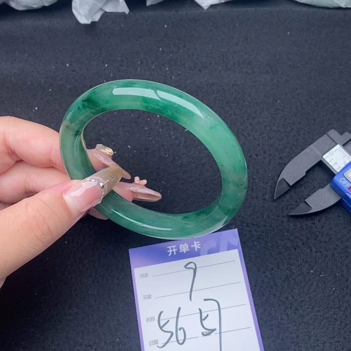 竹牌天然A货非洲翠手镯9