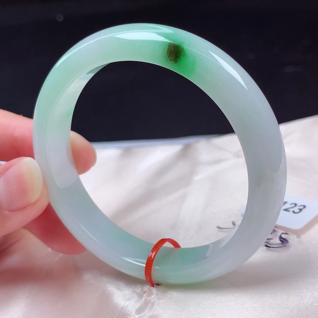 翡翠未镶嵌手镯54圈s1123