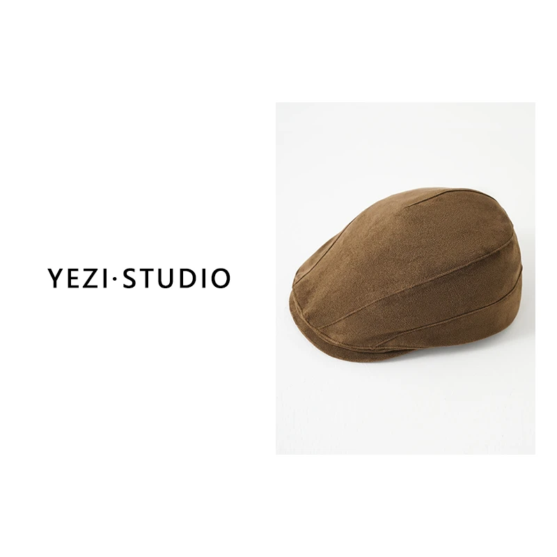 【艺术家】复古立体分割贝雷帽显脸小大头围前进帽25347001