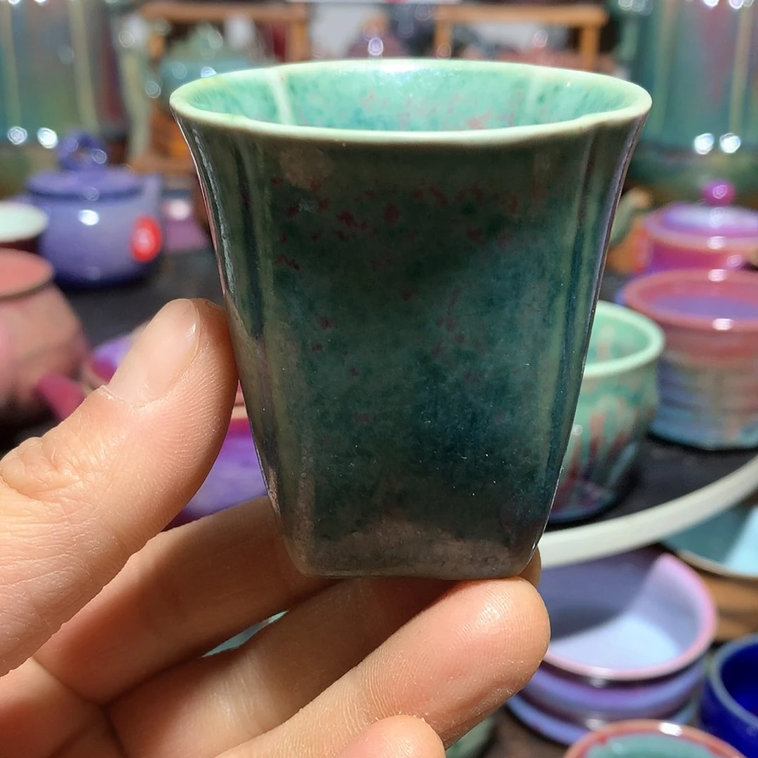 杯炭烧纯手工手签款荷口闻香杯
