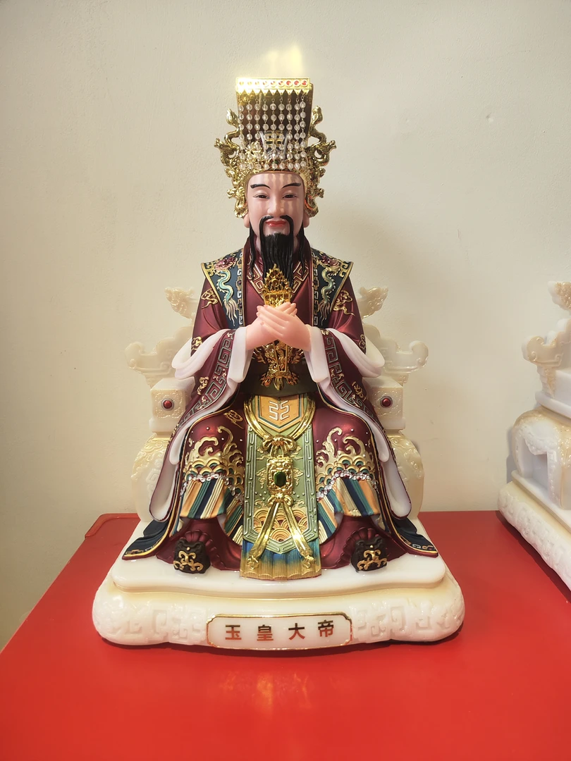 16寸合成汉白玉空心玉帝王母