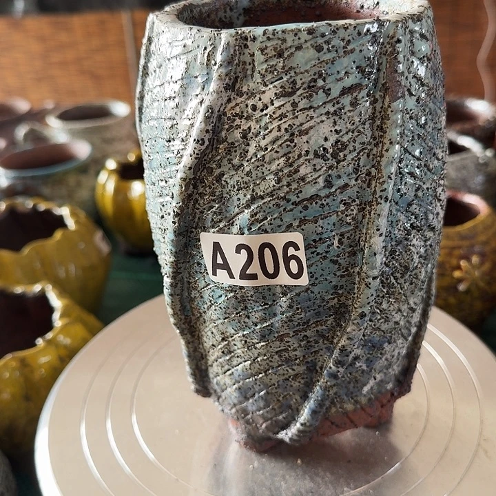 内口8高19粗陶手工制作