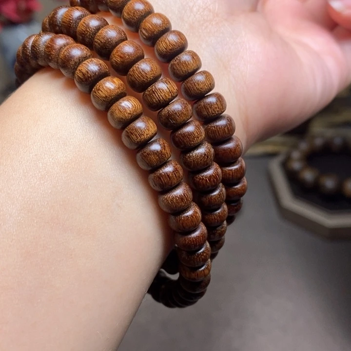 沉香手串越南玉化富森红土0.5✖️0.8✖️108