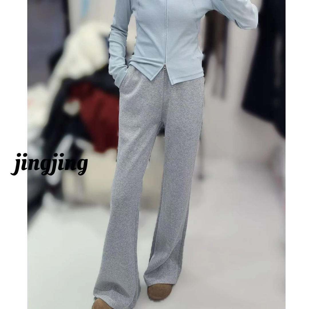 早春新款净版阔腿瑜伽风微喇卫裤（2501）