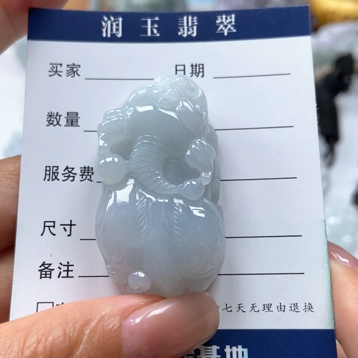 翡翠未镶嵌颈饰如意貔貅