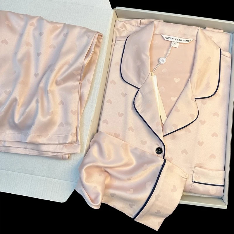 2025年新款女套装长袖长裤柔光冰丝家居服轻奢舒适春夏季居家睡衣