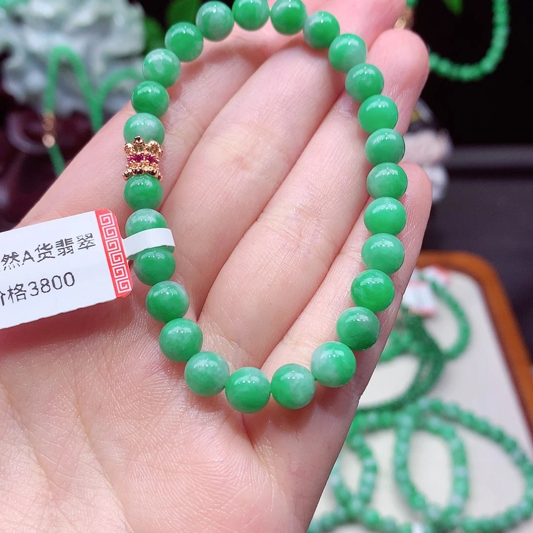 S***a翡翠未镶嵌手链翡翠