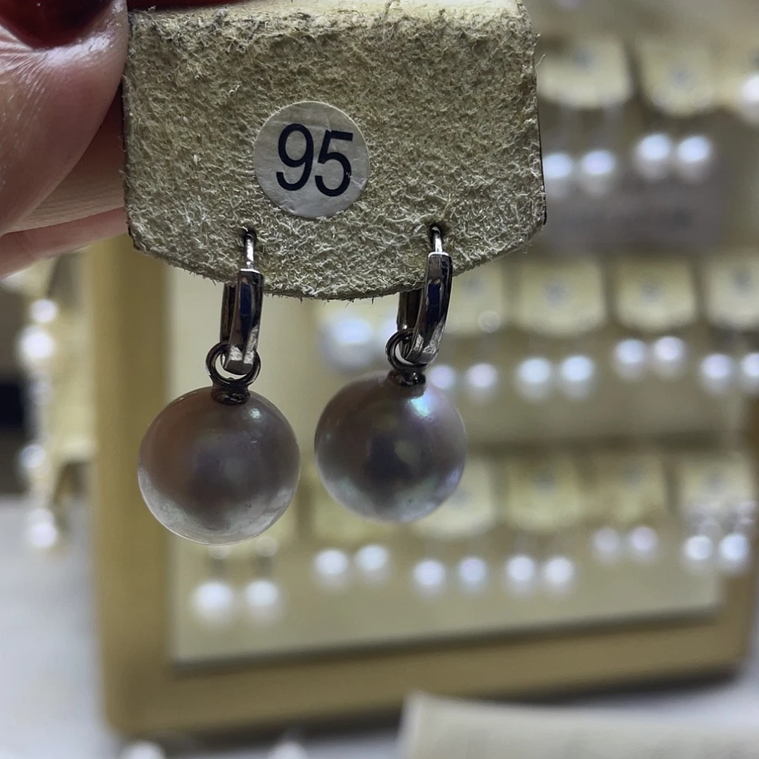 耳饰淡水珍珠银S925镶嵌