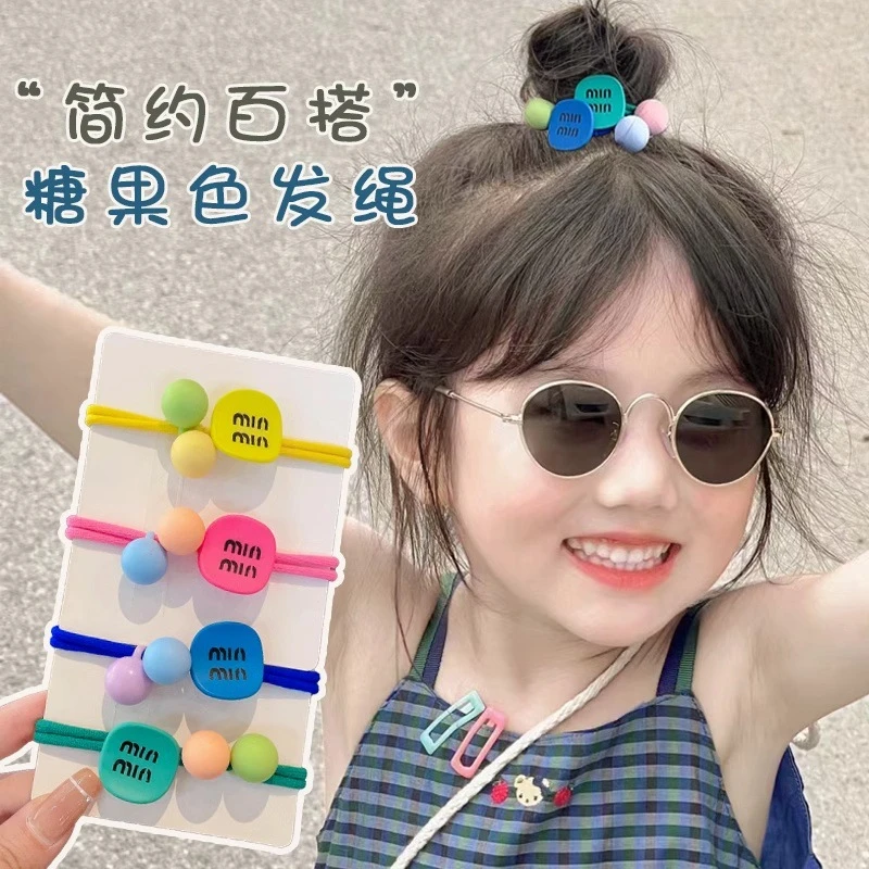 韩国儿童皮筋扎头发圈女童耐用彩色马尾发绳学生高弹力小女孩头绳