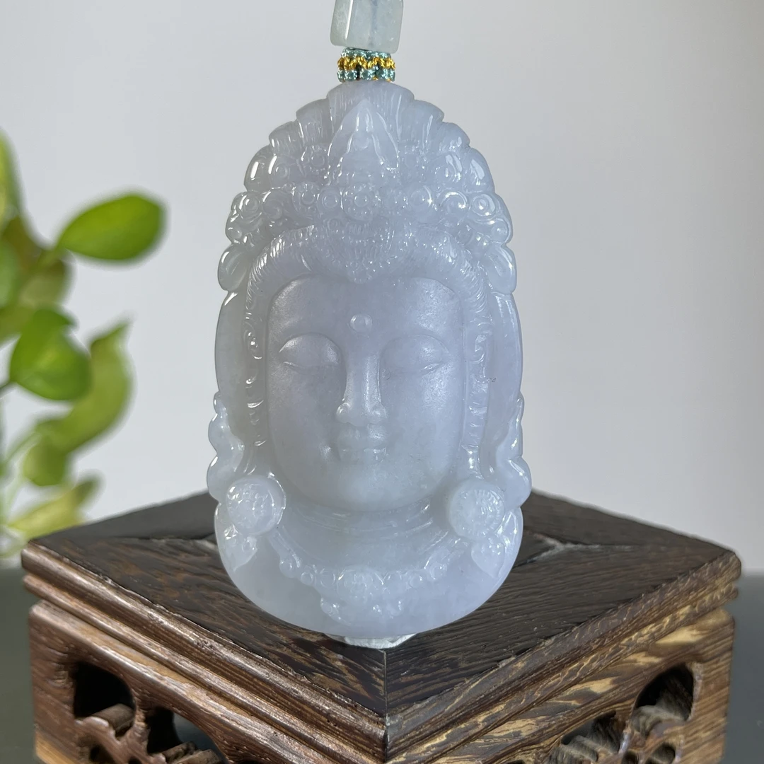 JYW23-146 天然缅甸A货翡翠 佛首