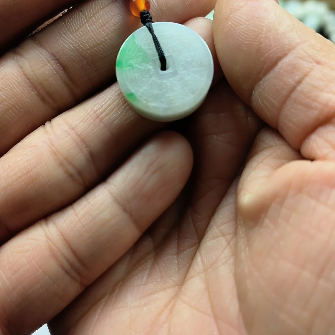 翡翠手链未镶嵌山鬼花钱