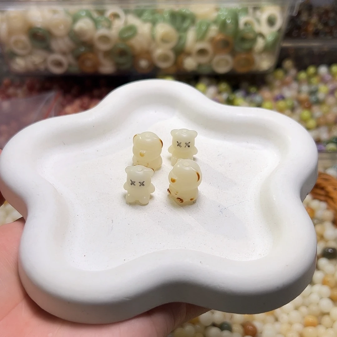 白玉菩提吊坠卡18 16两种小熊任选6颗