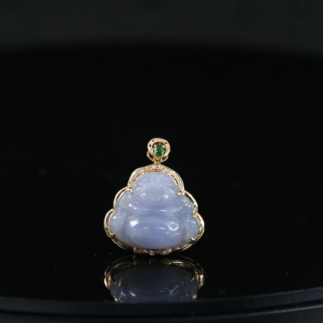 13天然缅甸翡翠A货18k紫佛公/500227/上海嘉禾拍卖