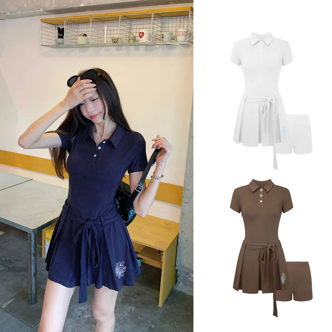 少女简约休闲假两件连衣裙H  8795#