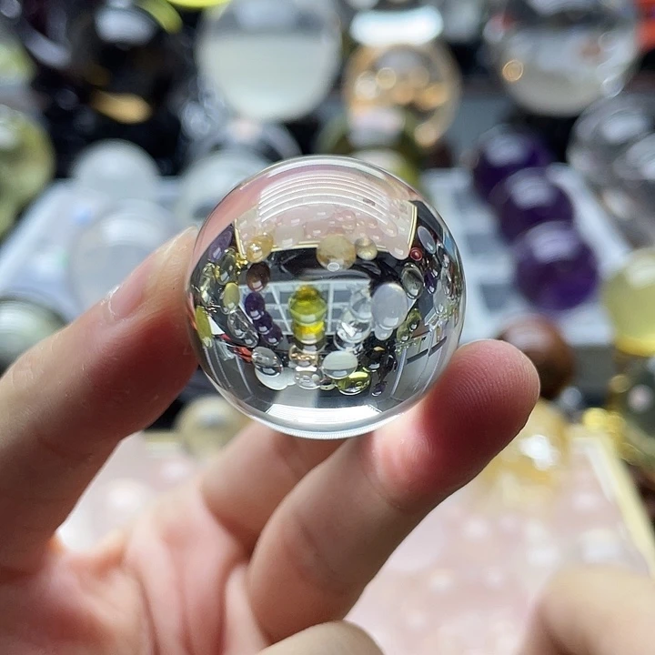 水晶珠宝半成品未镶嵌3.3cm白水晶纯净体