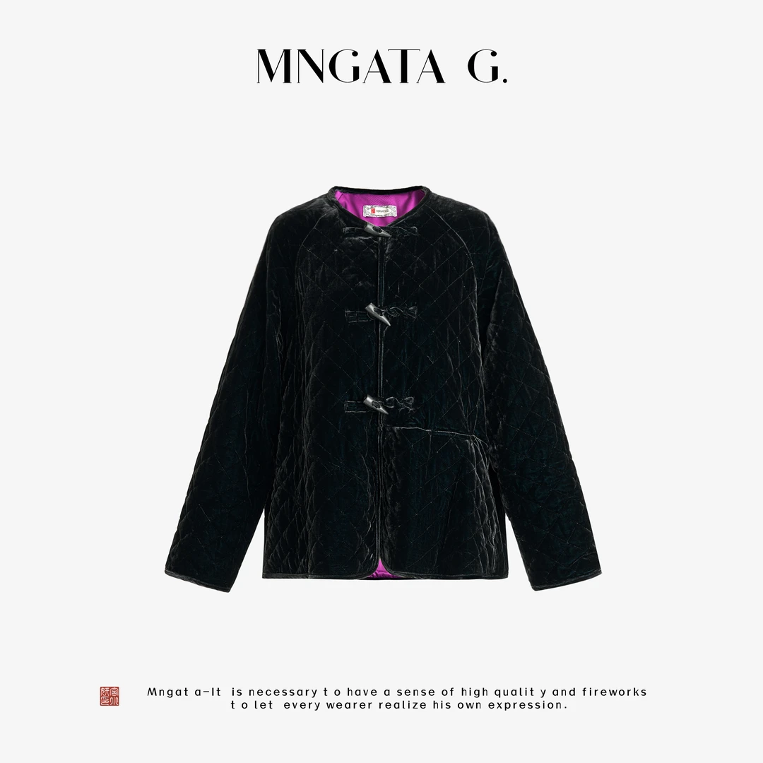 MNGATA G.宫小妍【真丝·君雅】3M热魅丽棉新中式中国风外套5062558