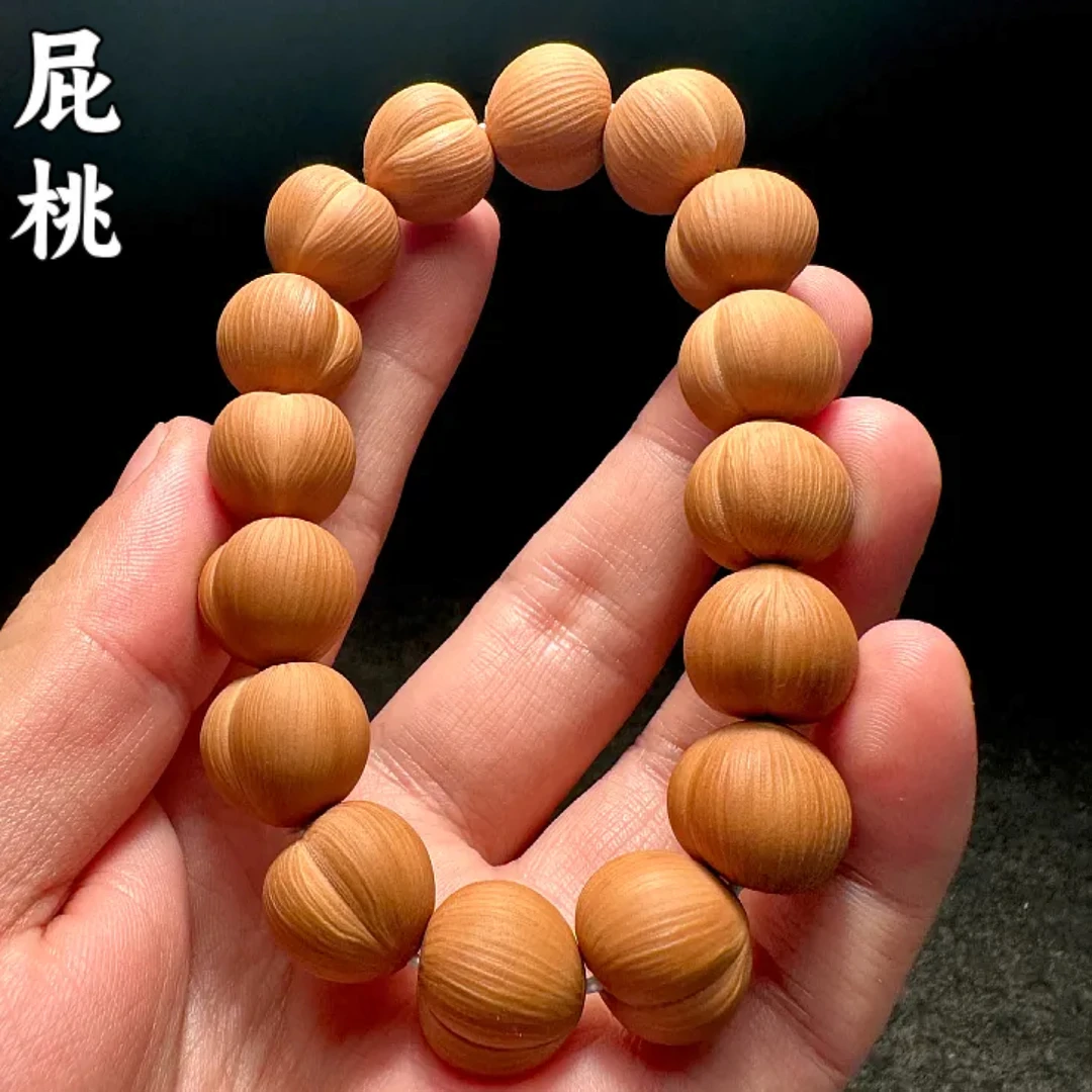 屁桃猴头手串高端男士真品文玩原皮不泡药聚宝盆核桃雕刻拉丝光珠
