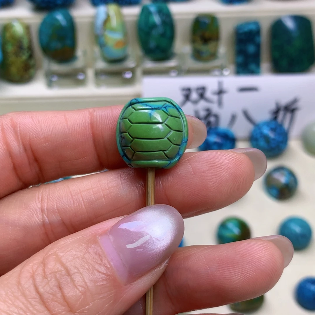 绿松石未镶嵌三彩随行