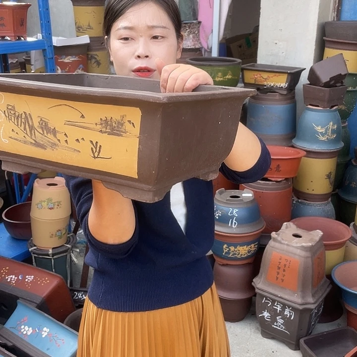 40黄马槽花盆紫砂花盆