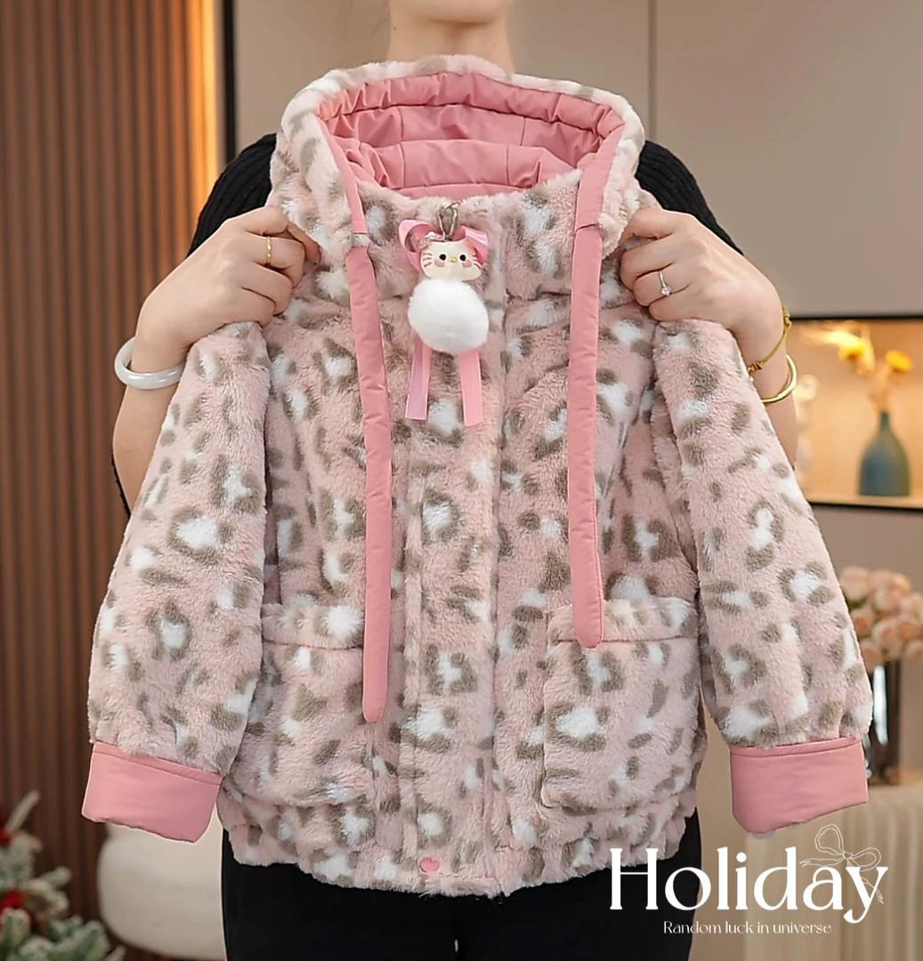 女童外套冬装2025新款中大儿童加绒加厚上衣