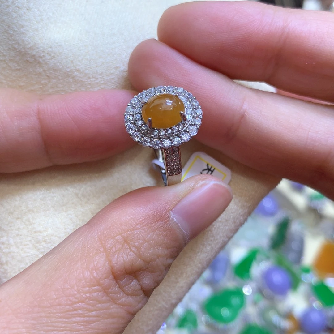 翡翠颈饰银S925镶嵌翡翠吊坠