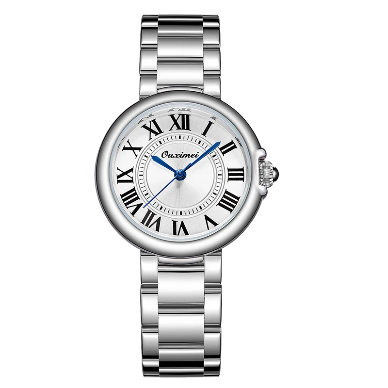 经典体闲蓝气球女士石英腕表-6651罗马白