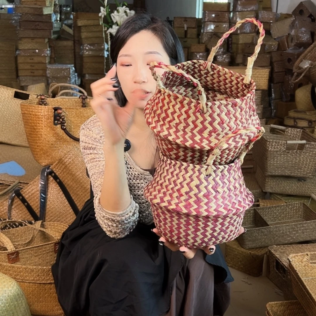 草编包/草编收纳盒带瑕疵