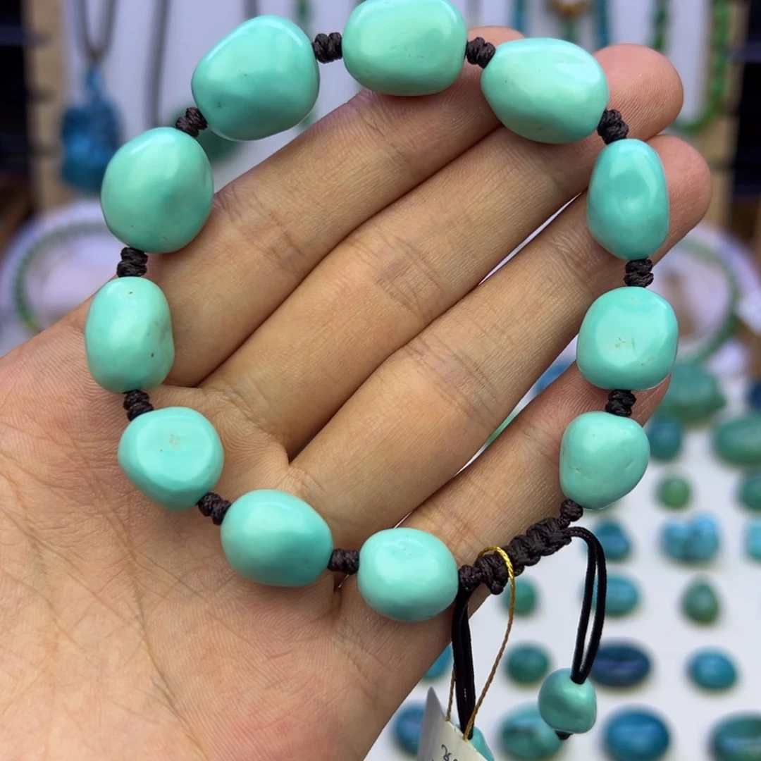 云盖高瓷蓝随型手串