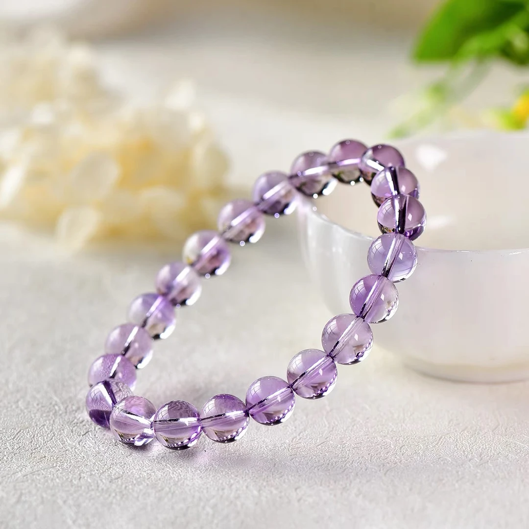 GHZ高货玻利维亚天空之镜紫水晶手串多样性发一件